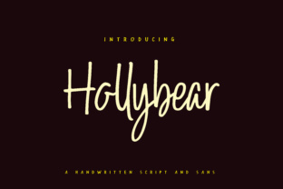 Hollybear: A Handwritten Monoline Font Duo with Script, Regular, and Bonus Swashes
