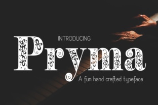 Pryma: A Floral Digital Font with Hand-Drawn Charm